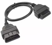 Cable de Extensión OBD2 de 16 Pines Starcharm CB03, Conector Hembra a Hembra, 30 cm, Herramienta de Diagnóstico de Ajuste Universal