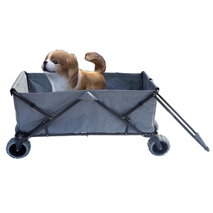 आउटडोर उपयोग बड़े आकार के पालतू कुत्ते स्टालर यात्रा ट्रॉली वाहक फोल्डिंग वैगन एक टुकड़ा खरीदारी कार्ट्स ओम स्टेनलेस स्टील 80 किलो - Product Image 1
