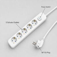 Multiprise EU multifonctionnelle avec interrupteur, accessoire essentiel pour la maison et le bureau, vente en gros usine