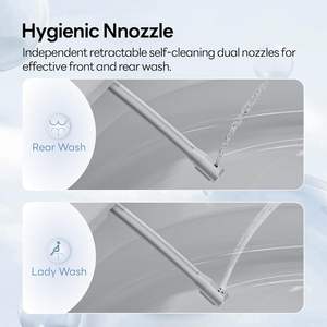 CASTA DIVA CD-W10V-GO WC intelligent allongé non électrique avec bidet intégré en céramique, à poser au sol, hauteur confort ADA, à assistance par pression d'air - Product Image 6