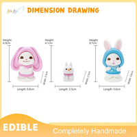 Alta calidad 3D hecho a mano Cupcake decoraciones azúcar pastel Toppers para postre fiesta suministros Halal certificado fabricado sólido
