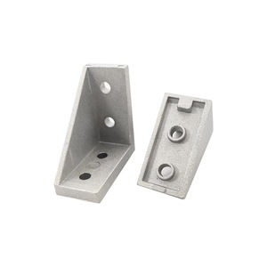 Soportes de Esquina Tubulares Blancos y Negros para Fijación, Resistentes al Agua, Modernos, de Aleación de Aluminio para Ventanas y Puertas, con Garantía de por Vida - Product Image 1