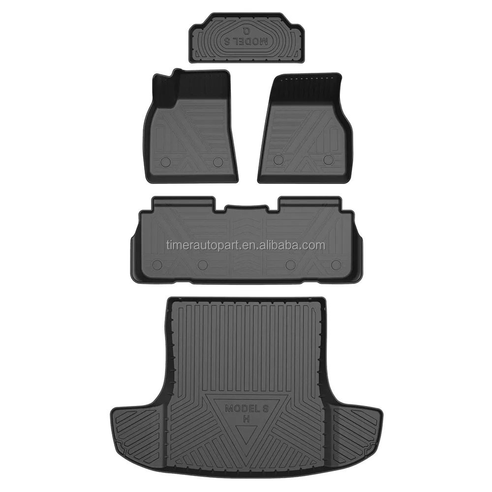Best Car Mats Interior Accessories Full Set Foot Carpet Eco Friendly Universal Rubber Floor Liner Protector For Tesla Model Y