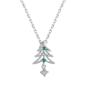 Collar con Colgante de Árbol de Navidad de Plata de Ley 925 Dylam, Joyería de Disfraces, Regalos de Joyería Navideña, Collar con Colgante Largo - Product Image 1