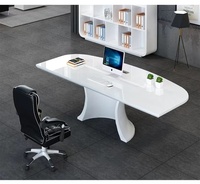 Table de réunion présidentielle moderne, bureau de direction en L, design flottant, extensible, en bois, usage commercial