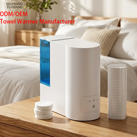 Distributeur de serviettes chaudes ABS 500 ml, machine à serviettes compressées à distribution automatique, alerte vocale intelligente pour salon et SPA avec fourniture OEM