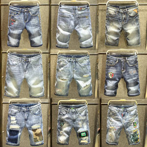 Nouvelle mode hommes déchiré court Jeans marque vêtements Bermudes été 100% coton Shorts Denim Shorts usine en gros personnalisation - Product Image 1