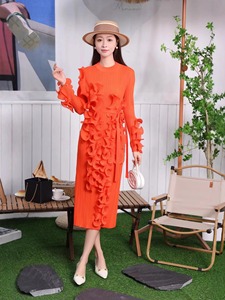 Vestido de Novia Miyake 2026 con Pliegues, Estilo Vintage, Metálico, Arrugado, Talla Grande, Cintura Natural, Corte en A, Chifón, Cuello en V, Manga Pétalo - Product Image 6