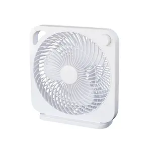 TUVus 9 Inch 30W Strong Wind 3 Fan Speed Portable Indoor Air Cooling Fan Plastic Home AC Electric Table Square Smart Box Fan