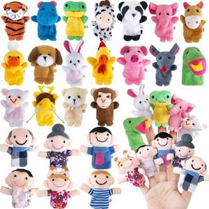 Juego de 24 Marionetas de Dedo de Peluche Suave, Mini Figuras de Peluche Surtidas para Niños Pequeños - Product Image 1