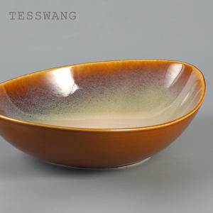 Set di Piatti in Ceramica Sfumata, Stoviglie per Casa e Ristorante, Design Semplice e Creativo, Ciotola Bassa per Insalata, Piatto da Tavola - Product Image 6