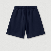Shorts de survêtement amples et droits pour homme, en molleton uni, mélange coton et polyester, style streetwear