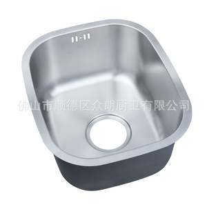 Fregadero Individual de Acero Inoxidable 304, Modelo 3238, Superficie Pulida, para Barra o Mostrador - Product Image 3