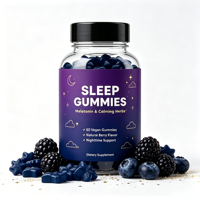 Bonbons gélifiés à la mélatonine sans sucre, végétaliens, OEM, aide naturelle au sommeil, améliore l'immunité, 60 unités, complément alimentaire pour adultes