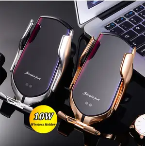 Wireless Car Charger 2 In 1 Qi 10W Snelle Draadloze Auto-Vastklemmen Lading Auto Air Vent Mount Phone houder Voor Samsung Voor Galaxy S9