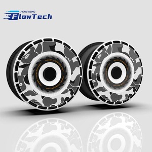 ฝาครอบล้อ FlowTech สำหรับรถยนต์ Tesla Model Y และ Model 3 ขนาด 18 นิ้ว 19 นิ้ว 20 นิ้ว ผลิตจากวัสดุ ABS พิมพ์ลายด้วย UV พร้อมการปกป้องขอบล้อเต็มรูปแบบ - Product Image 5