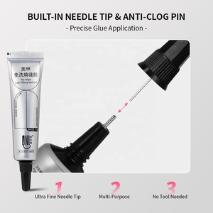 Keo dán móng R S Nail 15g không chứa Hema, sản phẩm làm móng nghệ thuật, thiết kế dạng kim, trong suốt, không cần lau, gel dán đá trang trí trong tuýp - Product Image 3