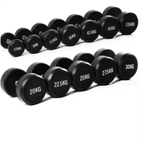 Kustom grosir murah dumbel barbel Gym peralatan latihan bulat kepala CPU dumbel produsen