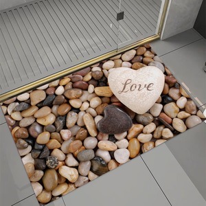 Tapis en terre de diatomée Pebble pour salle de bain, <span class=keywords><strong>douche</strong></span>, toilettes, entrée, buanderie, absorbant, antidérapant, séchage rapide, avec support en caoutchouc naturel - Product Image 4