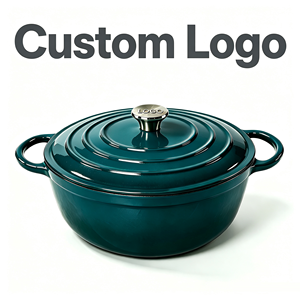 Pentola Olandese in Smalto da 4,32L con Doppio Manico, Antiaderente, Resistente, Casseruola Profonda, Adatta per Induzione e Forno, in Ghisa Smaltata - Product Image 2