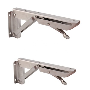 Étagère murale triangulaire pliable réglable à 90 degrés en acier inoxydable, support de plaque Billy Layer estampé - Product Image 4