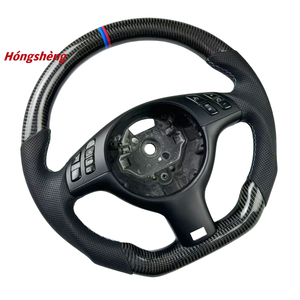 Volante de fibra de carbono de gama alta personalizado accesorio Interior automotriz Real para <span class=keywords><strong>BMW</strong></span> <span class=keywords><strong>M3</strong></span> <span class=keywords><strong>E46</strong></span> E39 E53 <span class=keywords><strong>330ci</strong></span> 325i - Product Image 2