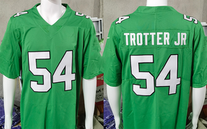 Nieuwe, populaire Philadelphia-waren # 2 Slay Jr Kelly Green Ademend Korte Mouw Gestikt Throwback Voetbalshirt voor Volwassenen - Product Image 6