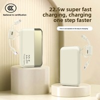 Batterie externe en plastique légère et fine 10000 mAh avec certification 3C, charge rapide 22,5 W, certifiée KC16, idéale pour les cadeaux transfrontaliers
