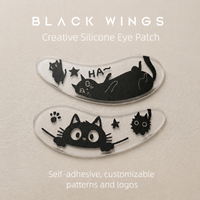Masques sous-yeux jetables auto-adhésifs en silicone BLACKWINGS avec logo et motif personnalisés, patchs doux naturels pour extensions de cils