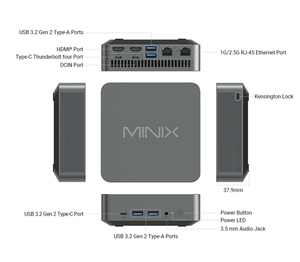 2025 MINIX NEO N512 Mini PC Gaming Intel Core I5-12600H Windows 11 <strong>DDR5</strong> 16GB 512GB Triple 4K Display Business Desktop <strong>Computer</strong> - Product Image 6