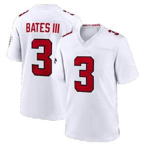 Vente en gros de maillots de football américain unisexes 100% polyester respirant # 7 Bijan Robinson # 3 Bates III # 9 Michael Penix Jr # 5 Drake - Product Image 2