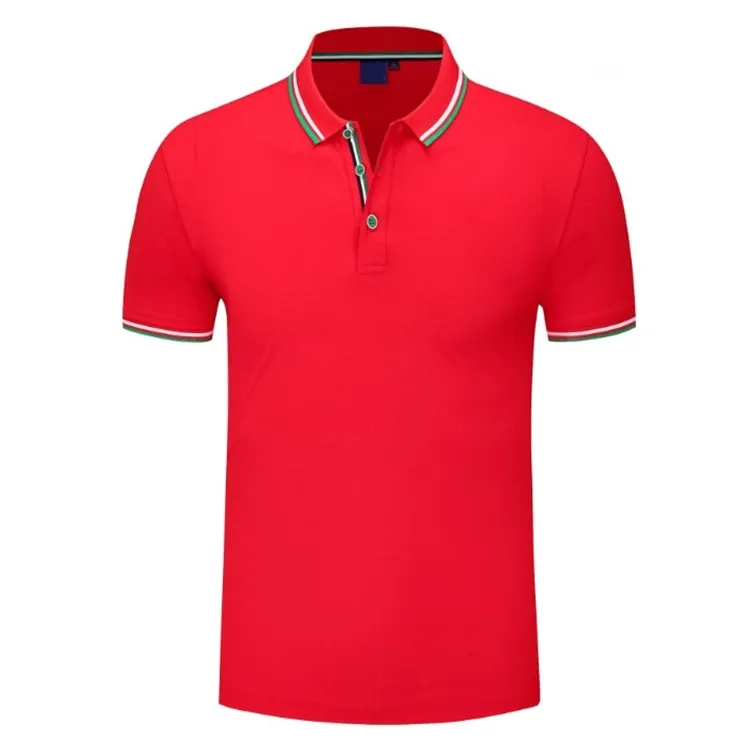 Camiseta polo masculina de poliéster, feita em algodão com botão, para esportes, plus size