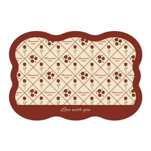 Alfombra de baño Hyde Rose, forma personalizada, absorbente, antideslizante, para baño, cocina, balcón, lavable a mano y a máquina - Product Image 2