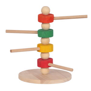 Soporte de madera natural para loros, juguetes para pájaros, perchas, juguetes para pájaros medianos - Product Image 5