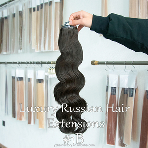 ผมต่อแบบไร้รอยต่อรุ่นใหม่ล่าสุดจากโรงงาน สำหรับ Genius Weft Virgin Invisible Hole Tab Weft PU Butterfly XO Weft ผมตรงแท้ - Product Image 3