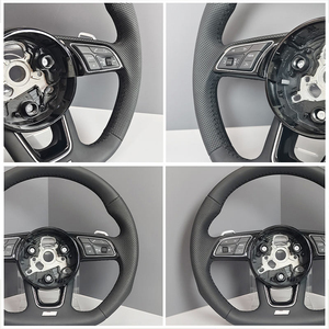 Volant chauffant haute performance en carbone brillant, Alcantara et bois, avec poignées ergonomiques, compatible <span class=keywords><strong>Audi</strong></span> TT TTRS R8 SQ RSQ <span class=keywords><strong>E</strong></span>-<span class=keywords><strong>Tron</strong></span> <span class=keywords><strong>GT</strong></span> - Product Image 6