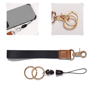 Cordon de téléphone en polyester souple et cuir, personnalisé, durable, avec impression par transfert thermique et sérigraphie, crochet métallique – <span class=keywords><strong>Prix</strong></span> usine, offre spéciale - Product Image 2