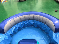 Glissière d'eau gonflable en marbre pour l'extérieur, 3 m, diapositives de parc aquatique tropical, avec piscine