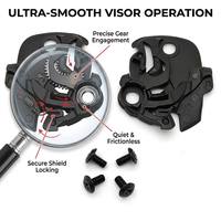 Kit de remplacement de plaque de base VZ- (matériau PC, taille unique) pour visière de casque de moto VZ-RAMVAS-Z SZ-R VAS SZ-R, plaque d'engrenage pivotante