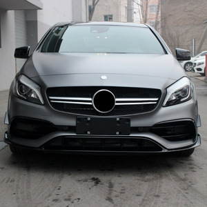 ชุดแต่งกันชนหน้า Mercedes-Benz A-Class W176 A45 2016-18 AMG พร้อมครีบข้าง ABS สีดำเงา - Product Image 1