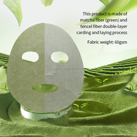 Tissu non-tissé bicolore à haute absorption d'eau, vert moka, matière première pour masques faciaux, rouleaux non-tissés 60 g/m², contrôle du sébum Proyons