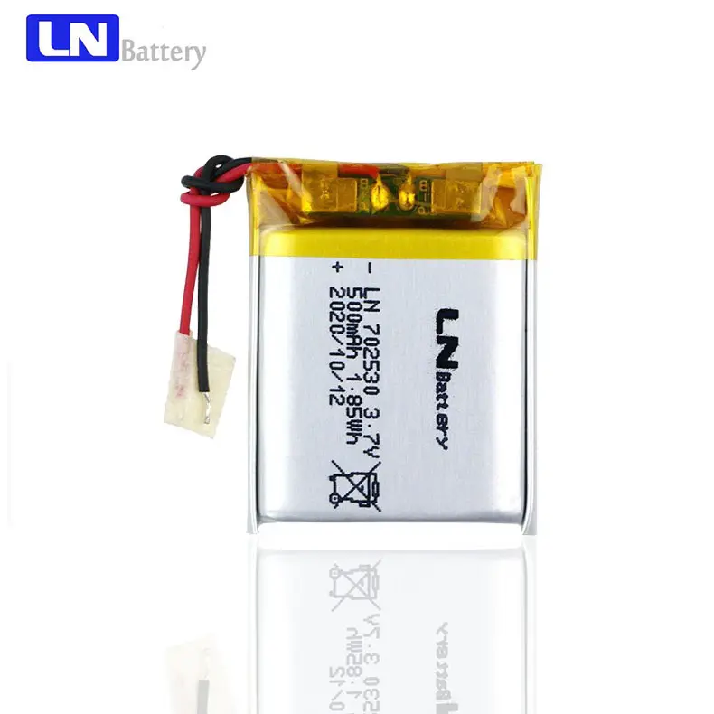 Hot Selling Fast Charging Polymer Battery 702530 3.7v 500mah Li-Polymer Battery