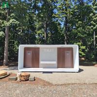 Maison préfabriquée en acier portable, maisons conteneurs contemporaines au design minimaliste moderne, durables et écologiques