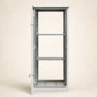 Armoire en acier inoxydable certifiée ISO9001 avec revêtement en poudre, résistante aux intempéries, avec couleur et dimensions personnalisées pour l'hébergement d'équipements extérieurs
