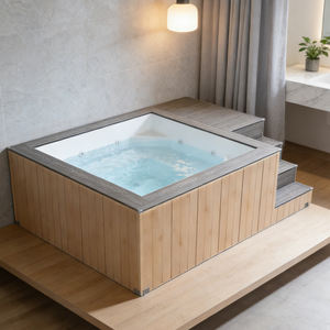 สระว่ายน้ำไฟเบอร์กลาสขนาดใหญ่แบบตั้งพื้น สำหรับบ้าน สวนหลังบ้าน และโรงแรม พร้อมอุปกรณ์เสริม - Product Image 4