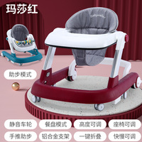 Marche-bébé multifonction 3 en 1 rond, jouets pour bébé, marche-bébé à pousser avec roues musicales et siège