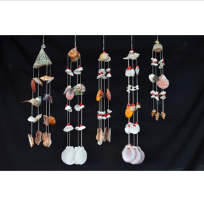Carillon éolien artisanal en coquillages naturels écologiques, rideau perlé, décoration de salon - Product Image 6