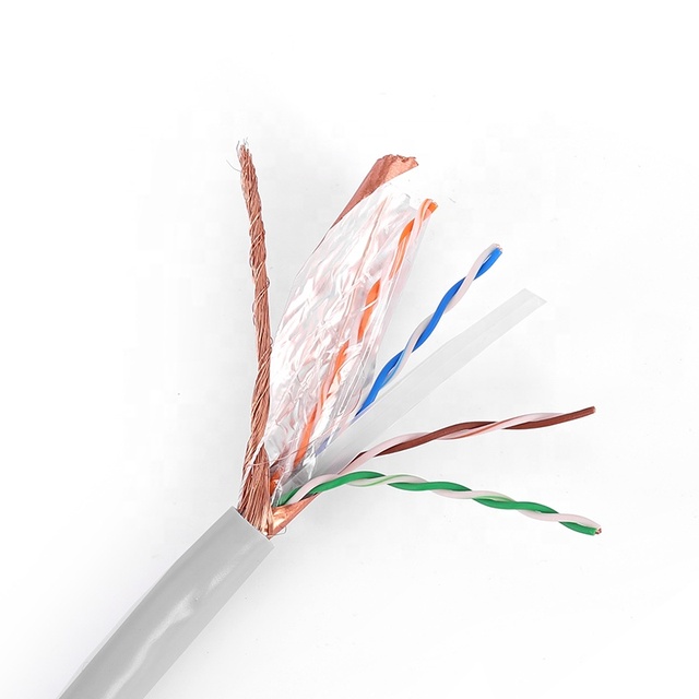 Cat6 SFTP Indoor Shielded Ethernet Cable 23AWG 8-Conductor Pure Copper 250MHz Gigabit LAN Network 305m Box PVC LSZH Bulk OEM