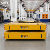 Chariot de transfert électrique pour charges lourdes en usine, 30 tonnes, avec système de protection et télécommande à capteur