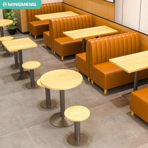 Juegos de sillas y mesas de restaurante de fabricante, cabina, sofá, banco, sofá, asiento, silla y mesa, comida rápida, café, restaurante, muebles - Product Image 2